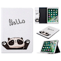 Miniatyrbillede 2 af 2: iPad 10.2 (2019) Stilfuldt mønster læder flip etui - Hello White