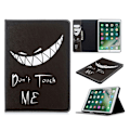 Miniatyrbillede 1 af 2: iPad 10.2 (2019) Stilfuldt mønster læder flip etui - Don't Touch Me Black