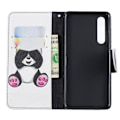 Pikkukuva 2 / 2: Huawei P30 kuosillinen nahkainen flip Suojakotelo - Suloinen Panda Multicolor