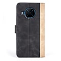 Miniatyrbillede 2 af 2: To Farvet Læder Flip Case til Nokia X100 - Sort Black