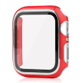 Miniatyrbillede 1 af 2: Apple Watch SE 2022 (40mm) dobbeltfarvet galvaniseringscover med hærdet glas - Rød / Sølv Red