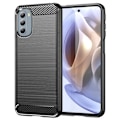 Miniatyrbillede 1 af 2: Carbon Flex Etui Motorola Moto G41 / G31 - Sort Black