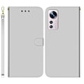 Pikkukuva 1 / 2: Mirror Xiaomi 12 Pro flip case - Hopea Silver grey
