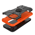 Miniatyrbillede 3 af 6: iPhone 13 mini 5,4 tommer Ring Kickstand Design Bumpresistent and Flexible 2-i-1 telefonbagcover Drop Resistant Protective Case - Orange Orange