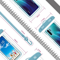 Miniatyrbillede 2 af 2: Universal waterproof phone bag with lanyard - Macaroon Blue Blue