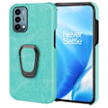 Miniatyrbillede 1 af 2: Stødsikkert lædercover med oval støttefod til OnePlus Nord N200 5G - Lysegrøn Green