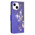 Pikkukuva 2 / 2: Wonderland iPhone 14 flip kuoret - Violetti Perhosia Purple