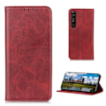 Miniatyrbillede 1 af 2: Wallet-style ægte Læder Flipcase til Sony Xperia 1 III - Rød Red