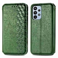 Miniatyrbild 1 av 2: Läder Samsung Galaxy A23 fodral med romb-design - Grön Grön
