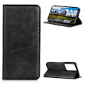 Miniatyrbillede 1 af 2: Wallet-style ægte Læder Flipcase til Samsung Galaxy S21 Ultra - Sort Black