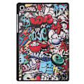 Miniatyrbillede 2 af 2: Samsung Galaxy Tab S5e tredobbelt mønster cover - wow hjerner Multicolor