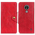 Miniatyrbillede 1 af 2: Alpha Nokia C21 læder flip etui - Rød Red