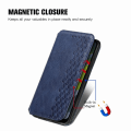 Pikkukuva 4 / 6: Nahkakotelo With A Stylish Rhombus Imprint For Motorola Moto E13 - Sininen Blue