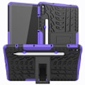Miniatyrbild 1 av 2: Däckmönstrat kickstand-fodral för Huawei MatePad 10.4 - Lila Lila