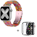 Miniatyrbillede 1 af 2: Urrem med 3 perler i resin-stil med klart cover til Apple Watch Series 3/2/1 42mm - Regnbueblanding Multicolor