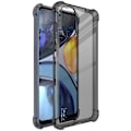 Pikkukuva 1 / 2: IMAK turvatyynyn suojus Motorola Moto G22:lle - Läpinäkyvä Musta Transparent