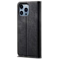 Miniatyrbillede 2 af 2: Jeans iPhone 14 Pro Max flip etui - Sort Black