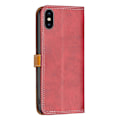Pikkukuva 2 / 2: BINFEN kaksivärinen nahkakotelo iPhone Xs - Punainen Red