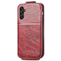 Miniatyrbillede 2 af 2: Vertical Flip Phone Etui med Zipper til Samsung Galaxy M23 / F23 - Rød Red