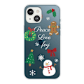 Miniatyrbillede 1 af 2: Juletelefonetui iPhone 14, stilfuldt mønstertryk Anti-ridse blødt fleksibelt bagcover - Snemand Multicolor