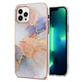 Miniatyrbild 1 av 2: Marmormotiv iPhone 14 Pro skal - Milky Way Marmor Vit multifärg