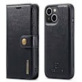 Miniatyrbillede 1 af 2: DG.MING iPhone 14 2-i-1 etui med pung - Sort Black