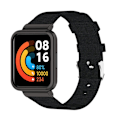 Miniatyrbillede 1 af 2: Xiaomi Redmi Watch 2 nylon åndbar urrem - Sort Blå Blue