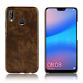 Miniatyrbillede 1 af 2: Huawei P20 Lite beskyttelsesetui i kunstlæder med Litchi overfalde - Kaffe Brown
