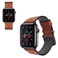 M-shape klockarmband i äkta läder för Apple Watch Series 5 / 4 44mm - Brun Brun