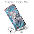 Miniatyrbillede 2 af 2: Huawei P Smart 2019 lysspot dekoreret læder flip etui - Tiger Multicolor