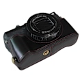 Pikkukuva 1 / 2: Canon PowerShot G5 X Mark II kestävä nahkakotelo - Musta Black