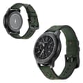 Samsung Gear S3 / Frontier - klockarmband i äkta läder med håldekor - Mörkgrön Grön