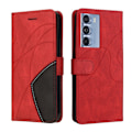 Miniatyrbillede 1 af 2: Tekstureret Læder Etui med Strop TilMotorola Moto G200 5G / Edge S30 - Rød Red