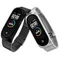 Miniatyrbillede 2 af 6: Xiaomi Mi Smart Band 4 / 3 urrem i rustfrit stål - Sort Black
