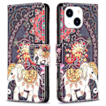 Miniatyrbillede 1 af 2: Wonderland iPhone 14 flip etui - Blomst Og Elefant Multicolor