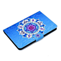 Pikkukuva 6 / 6: Amazon Fire 7 (2022) viileä kuvio nahkakotelo - Mandala Blue