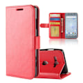 Miniatyrbillede 1 af 2: Crazy Horse Sony Xperia XZ2 Compact PU læder flip etui - Rød Red
