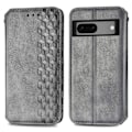 Pikkukuva 1 / 2: Nahkakotelo With A Stylish Rhombus Imprint For Google Pixel 7a - Harmaa Silver grey