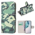 Pikkukuva 1 / 2: Wonderland OnePlus Nord N10 5G flip kuoret - Naamiointi Green