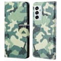 Miniatyrbillede 1 af 2: Wonderland Samsung Galaxy M23 flip etui - Camouflage Green