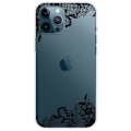 Miniatyrbillede 1 af 2: IMD-mønstertryk til iPhone 14 Pro 6,1 tommer, ridsefrit, blødt og fleksibelt bagcover - Sort Black