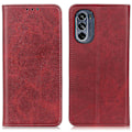 Pikkukuva 1 / 2: Lompakko-style Aitoa Nahkaa Läppäkotelo For Motorola Moto G62 5g - Punainen Red