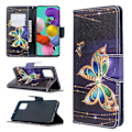 Pikkukuva 1 / 2: Wonderland Samsung Galaxy A51 flip kuoret - Kulta Perhonen Multicolor