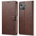 Miniatyrbillede 1 af 2: LC.IMEEKE iPhone 14 flip etui - Brun Brown