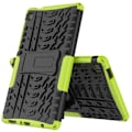 Miniatyrbillede 2 af 2: Dækmønster kickstand-etui til Samsung Galaxy Tab A7 Lite - Grøn Green