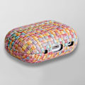 Miniatyrbillede 3 af 6: AirPods Pro 2 etui i vævet stil med spænde - Morandi-Farve Multicolor