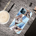 Miniatyrbild 2 av 2: Marmormotiv iPhone 14 Pro skal - Himmelsblå Och Brun Marmor multifärg