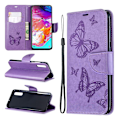 Miniatyrbild 1 av 2: Butterfly läder Samsung Galaxy A70 fodral - Lila Lila