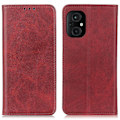 Pikkukuva 1 / 2: Lompakko-style Aitoa Nahkaa Läppäkotelo For Xiaomi Poco M5 - Punainen Red