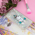 Miniatyrbillede 2 af 2: Samsung Galaxy J4 (2018) ophøjet mønster kviksands etui - Nuttet Enhjørning Multicolor